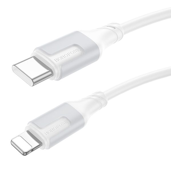 Дата кабель Borofone BX101 Creator 27W Type-C to Lightning (1m) Білий - Зображення 2