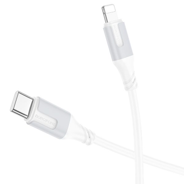 Дата кабель Borofone BX101 Creator 27W Type-C to Lightning (1m) Білий - Зображення 3