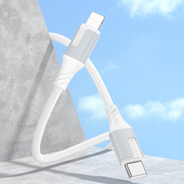 Дата кабель Borofone BX101 Creator 27W Type-C to Lightning (1m) Білий - Зображення 4