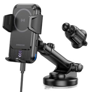 Автотримач з БЗП Borofone BH217 Colby smart Чорний