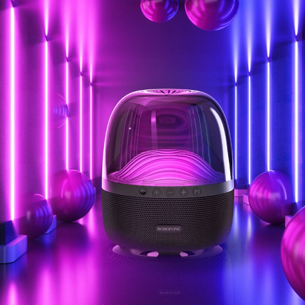 Bluetooth Колонка Borofone BP8 Glazed colorful luminous Чорний - Зображення 5