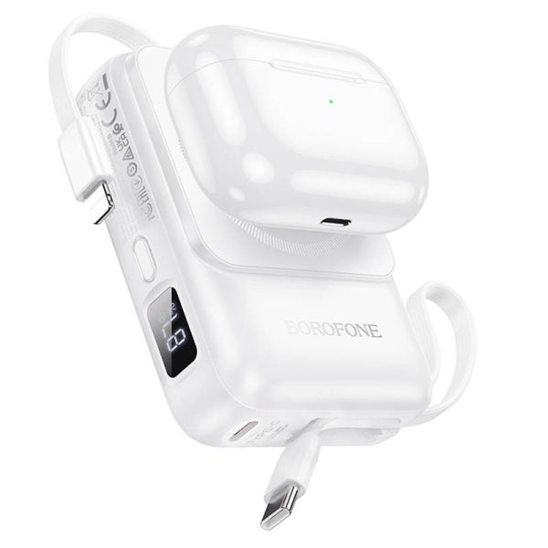 Павербанк Power Bank BOROFONE BJ59 Refined 22.5W+PD20W з БЗП 10000 mAh Білий - Зображення 2