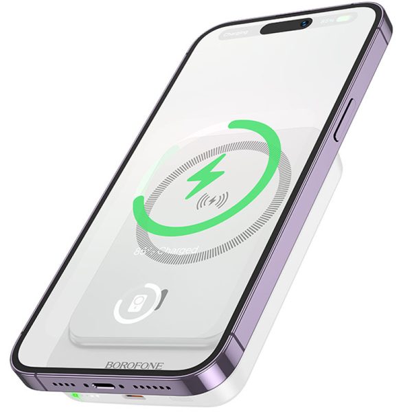 Павербанк Power Bank BOROFONE BJ63 Nimble PD20W з БЗП 5000 mAh Білий - Зображення 3