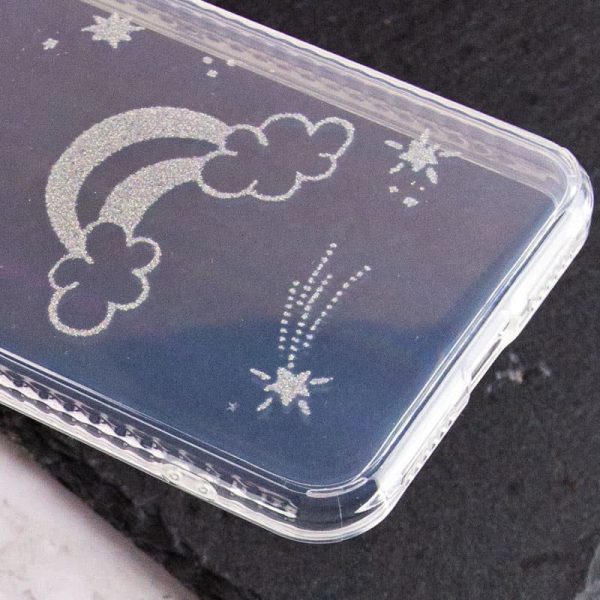 TPU+Glass чохол для Apple iPhone XS Max Райдуга Aurora Space - Зображення 3