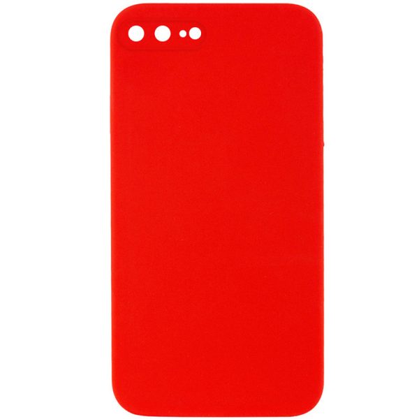 Silicone Case Square Full Camera Protective NOLOGO для Apple iPhone 7 plus / 8 plus Червоний