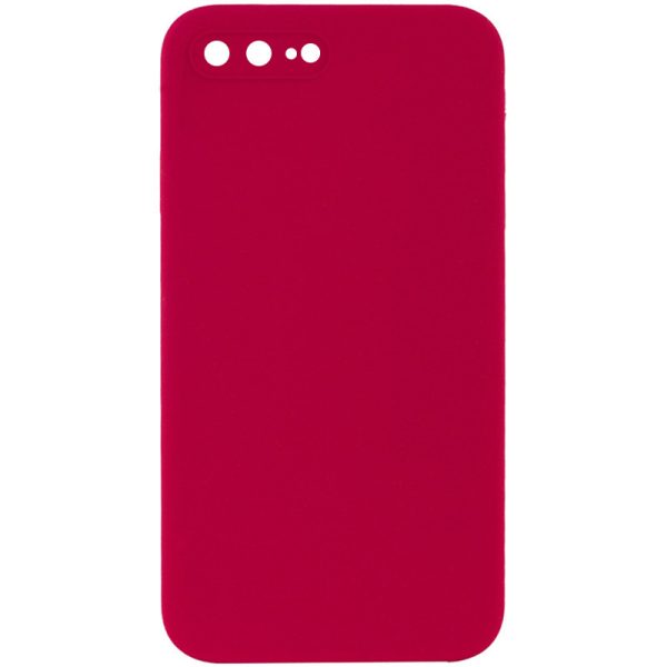 Silicone Case Square Full Camera Protective NOLOGO для Apple iPhone 7 plus / 8 plus Червоний