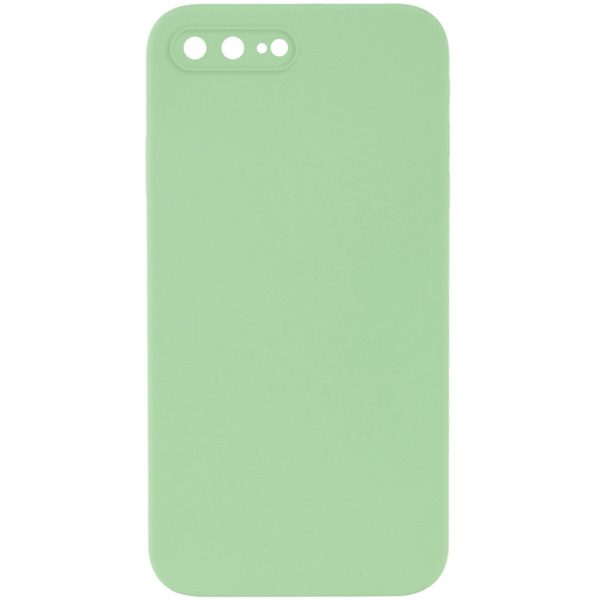 Silicone Case Square Full Camera Protective NOLOGO для Apple iPhone 7 plus / 8 plus М'ятний