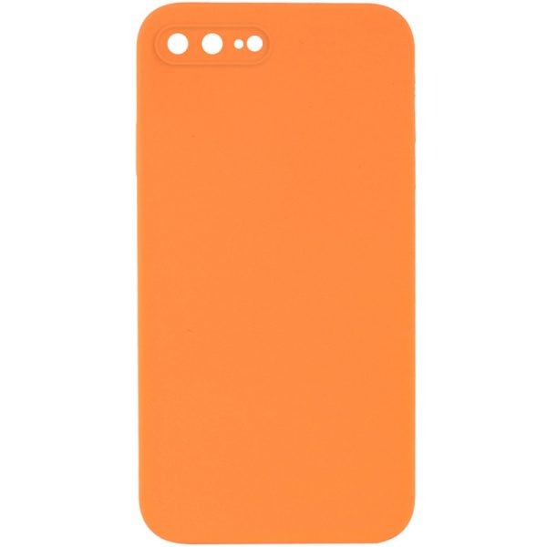 Silicone Case Square Full Camera Protective NOLOGO для Apple iPhone 7 plus / 8 plus Помаранчевий