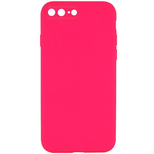 Silicone Case Square Full Camera Protective NOLOGO для Apple iPhone 7 plus / 8 plus Рожевий