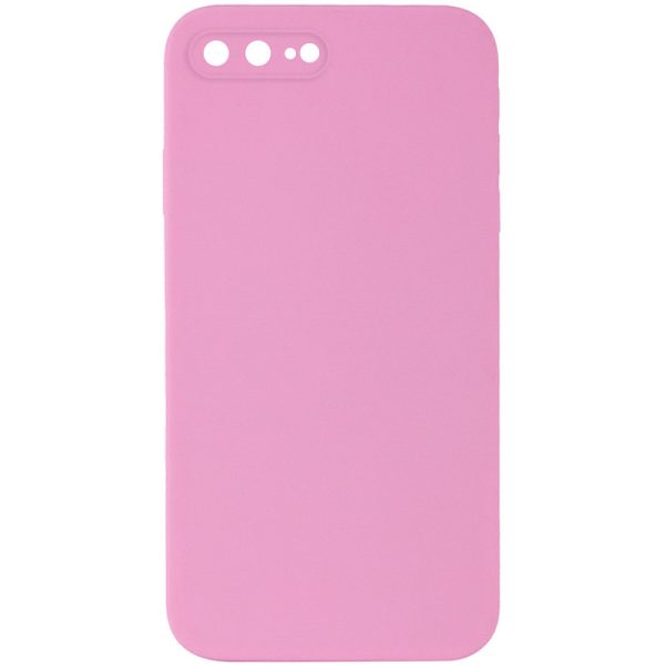 Silicone Case Square Full Camera Protective NOLOGO для Apple iPhone 7 plus / 8 plus Рожевий