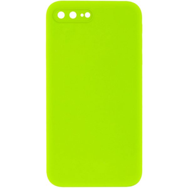 Silicone Case Square Full Camera Protective NOLOGO для Apple iPhone 7 plus / 8 plus Салатовий