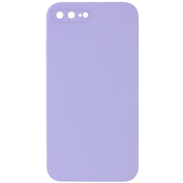 Silicone Case Square Full Camera Protective NOLOGO для Apple iPhone 7 plus / 8 plus Бузковий