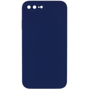 Silicone Case Square Full Camera Protective NOLOGO для Apple iPhone 7 plus / 8 plus Темно-синій