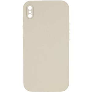Silicone Case Square Full Camera Protective NOLOGO для Apple iPhone X / XS Бежевий