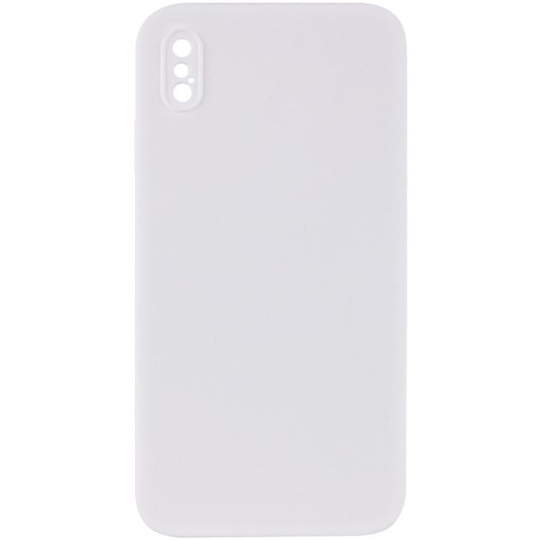 Silicone Case Square Full Camera Protective NOLOGO для Apple iPhone X / XS Білий