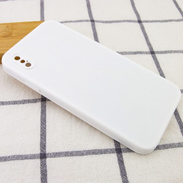 Silicone Case Square Full Camera Protective NOLOGO для Apple iPhone X / XS Білий - Зображення 2