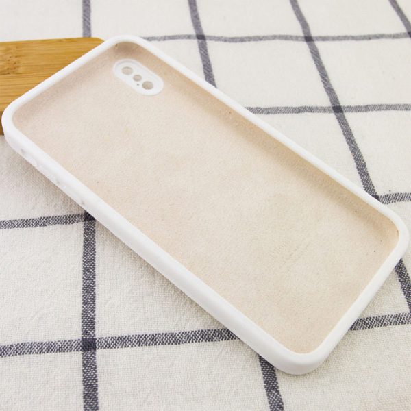 Silicone Case Square Full Camera Protective NOLOGO для Apple iPhone X / XS Білий - Зображення 3