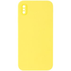 Silicone Case Square Full Camera Protective NOLOGO для Apple iPhone X / XS Жовтий