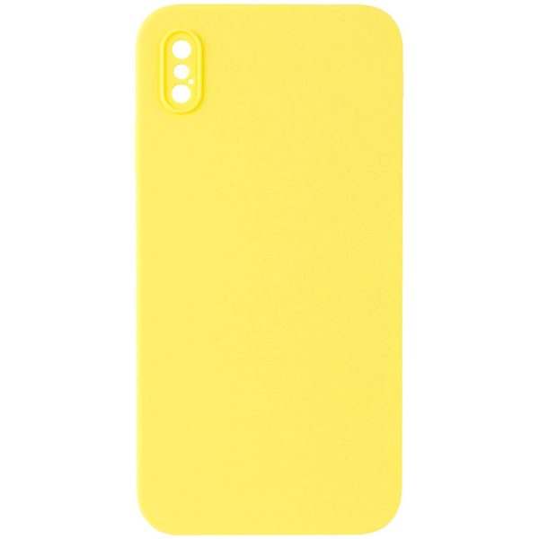 Silicone Case Square Full Camera Protective NOLOGO для Apple iPhone X / XS Жовтий