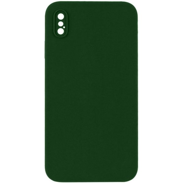 Silicone Case Square Full Camera Protective NOLOGO для Apple iPhone X / XS Зелений