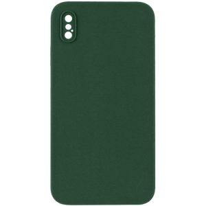 Silicone Case Square Full Camera Protective NOLOGO для Apple iPhone X / XS Зелений