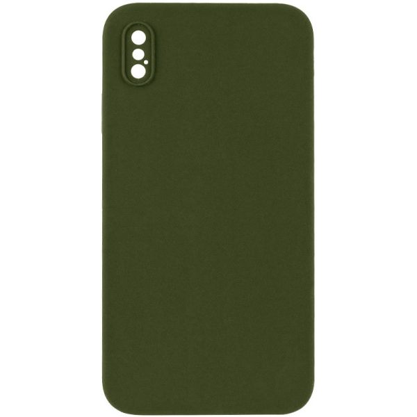 Silicone Case Square Full Camera Protective NOLOGO для Apple iPhone X / XS Зелений