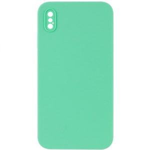 Silicone Case Square Full Camera Protective NOLOGO для Apple iPhone X / XS Зелений