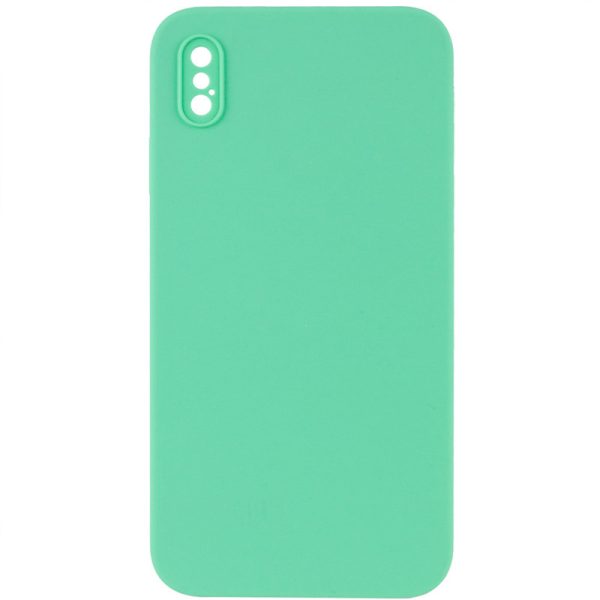 Silicone Case Square Full Camera Protective NOLOGO для Apple iPhone X / XS Зелений