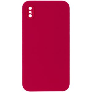 Silicone Case Square Full Camera Protective NOLOGO для Apple iPhone X / XS Червоний
