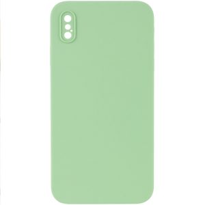 Silicone Case Square Full Camera Protective NOLOGO для Apple iPhone X / XS М'ятний