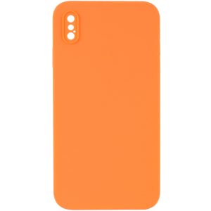 Silicone Case Square Full Camera Protective NOLOGO для Apple iPhone X / XS Помаранчевий