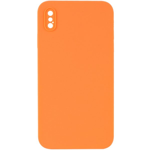 Silicone Case Square Full Camera Protective NOLOGO для Apple iPhone X / XS Помаранчевий