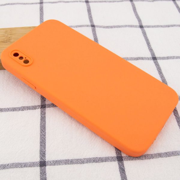Silicone Case Square Full Camera Protective NOLOGO для Apple iPhone X / XS Помаранчевий - Зображення 2