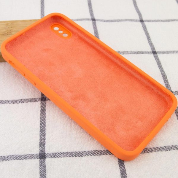 Silicone Case Square Full Camera Protective NOLOGO для Apple iPhone X / XS Помаранчевий - Зображення 3