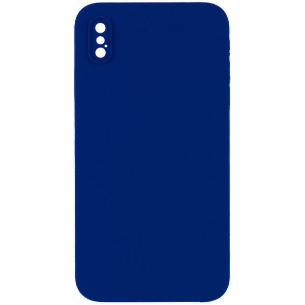 Silicone Case Square Full Camera Protective NOLOGO для Apple iPhone X / XS Синій