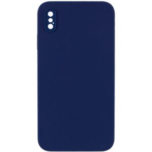 Silicone Case Square Full Camera Protective NOLOGO для Apple iPhone X / XS Темно-синій