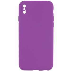 Silicone Case Square Full Camera Protective NOLOGO для Apple iPhone X / XS Фіолетовий