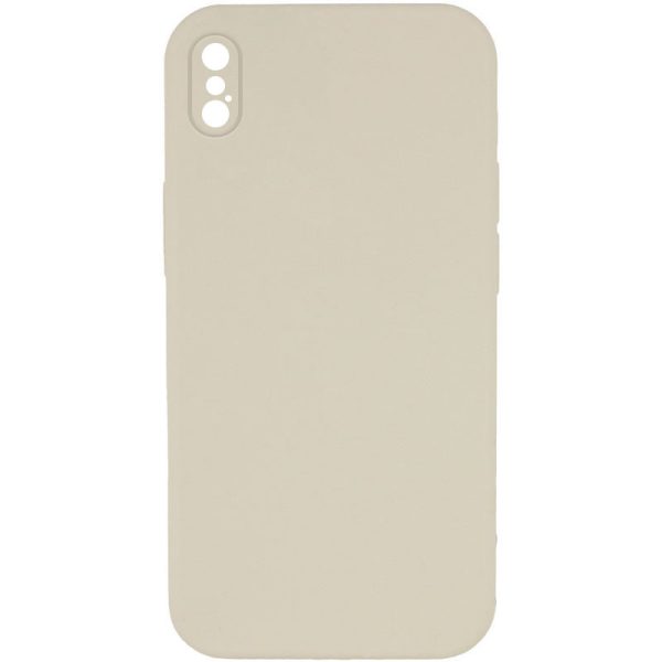 Silicone Case Square Full Camera Protective NOLOGO для Apple iPhone XS Max Бежевий