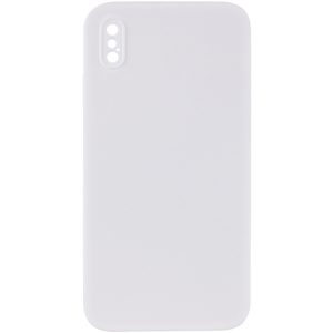 Silicone Case Square Full Camera Protective NOLOGO для Apple iPhone XS Max Білий