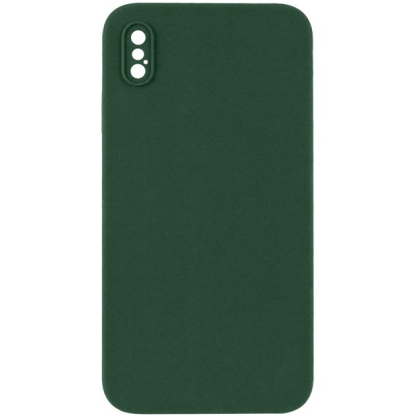 Silicone Case Square Full Camera Protective NOLOGO для Apple iPhone XS Max Зелений