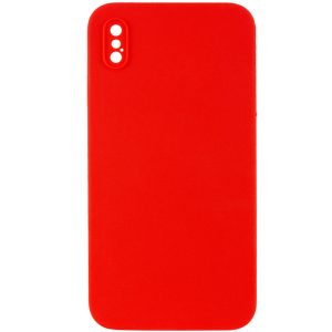 Silicone Case Square Full Camera Protective NOLOGO для Apple iPhone XS Max Червоний