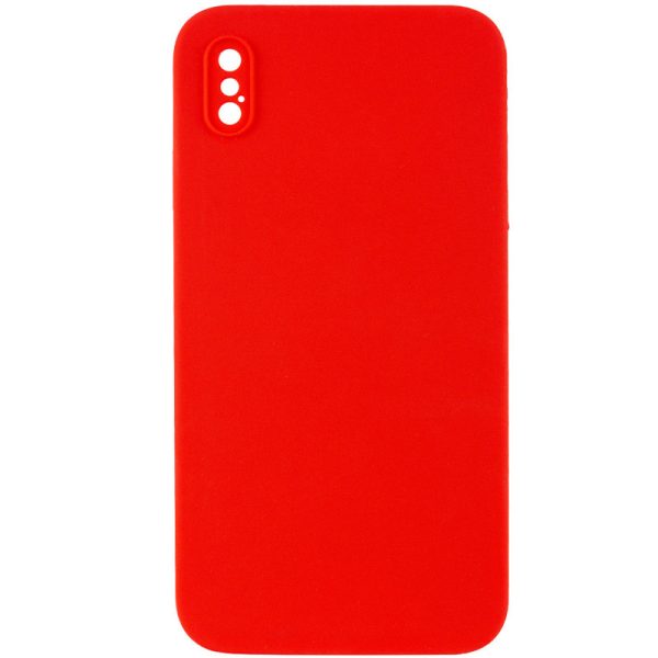 Silicone Case Square Full Camera Protective NOLOGO для Apple iPhone XS Max Червоний