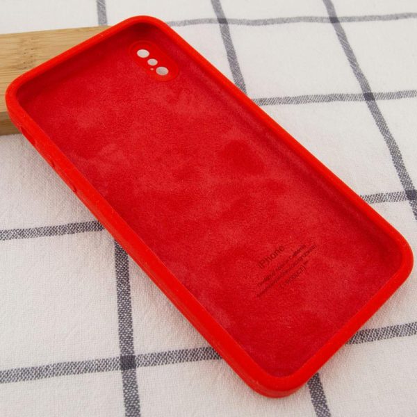 Silicone Case Square Full Camera Protective NOLOGO для Apple iPhone XS Max Червоний - Зображення 3