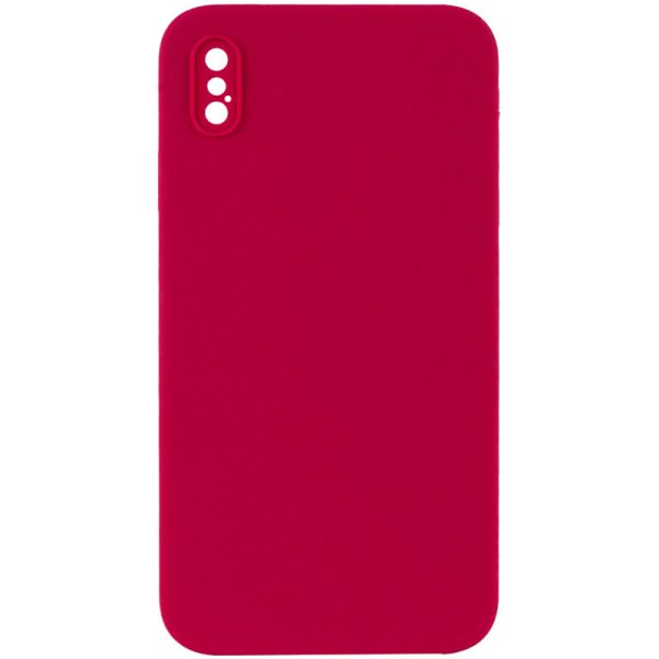 Silicone Case Square Full Camera Protective NOLOGO для Apple iPhone XS Max Червоний