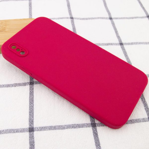 Silicone Case Square Full Camera Protective NOLOGO для Apple iPhone XS Max Червоний - Зображення 2