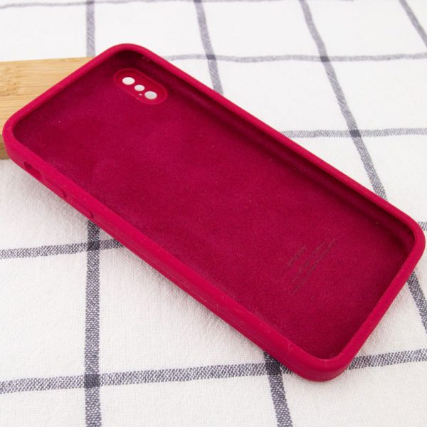 Silicone Case Square Full Camera Protective NOLOGO для Apple iPhone XS Max Червоний - Зображення 3