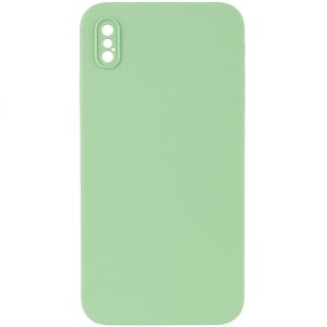 Silicone Case Square Full Camera Protective NOLOGO для Apple iPhone XS Max М'ятний