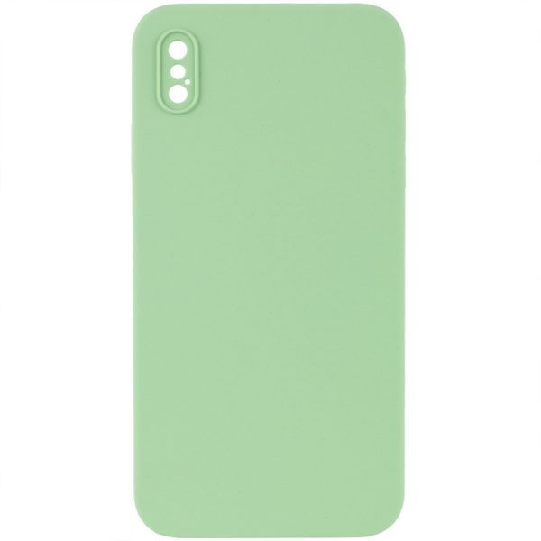 Silicone Case Square Full Camera Protective NOLOGO для Apple iPhone XS Max М'ятний
