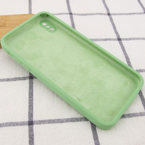 Silicone Case Square Full Camera Protective NOLOGO для Apple iPhone XS Max М'ятний - Зображення 3