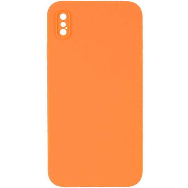 Silicone Case Square Full Camera Protective NOLOGO для Apple iPhone XS Max Помаранчевий